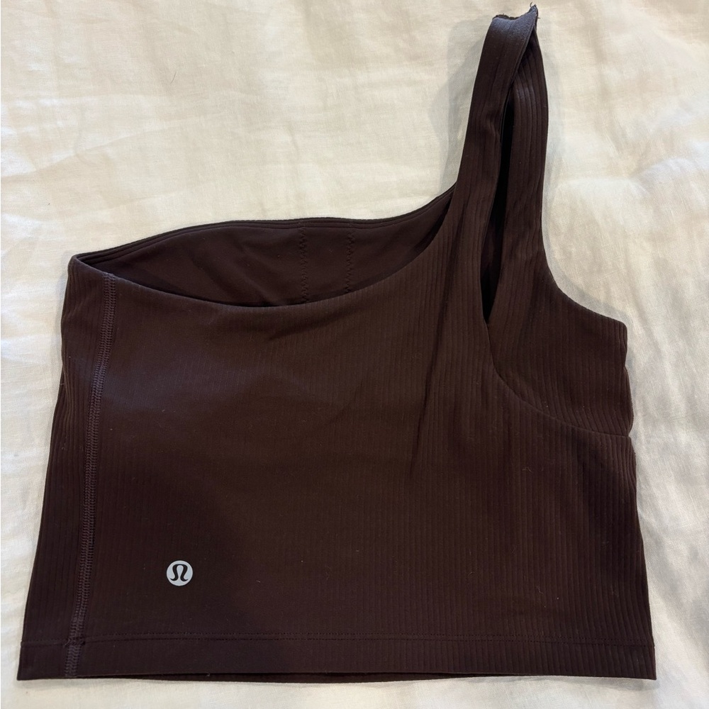 Lululemon espresso One-Shoulder Top size 4